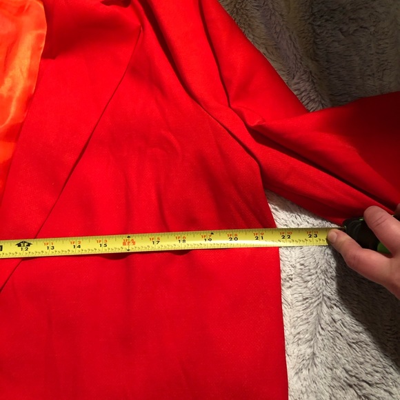 PRETTYLITTLETHING red longline oversized blazer - Picture 6 of 13